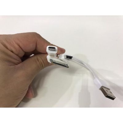 Cabo Usb 2.0 Triplo Carga Dados Para Samsung Iphone Motorola Lg Nokia Asus Blackberry Sony Xiaomi Ipod Ipad = V3 / V8 /