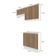 Lavanderia Modulada Kappesberg Celeste 3 Peças Branco/Nogueira 140cm