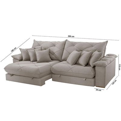 Sofá ágata Veludo Dois Módulos De 120cm B25 Meu Sofá Online B026 Veludo Prata