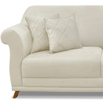 Sofa 3 Lugares Retro Polo 200cm Com Almofada Veludo 2221 Ezz 2221