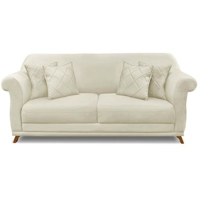 Sofa 3 Lugares Retro Polo 200cm Com Almofada Veludo 2221 Ezz 2221