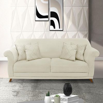 Sofa 3 Lugares Retro Polo 200cm Com Almofada Veludo 2221 Ezz 2221