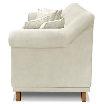Sofa 3 Lugares Retro Polo 200cm Com Almofada Veludo 2221 Ezz 2221