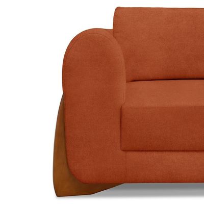 Sofa Jolie 3 Lugares 220cm Pes Boomerang Linho Boucle 3303 Ezz 3303