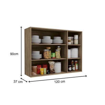 Módulo Cozinha Kappesberg Maxxi Armário G766 C- 3 Portas 120cm Canela-kappesberg