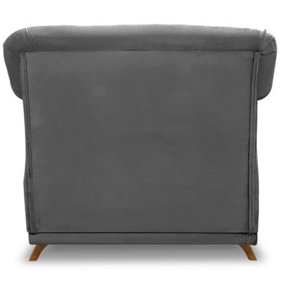 Poltrona Decorativa Retro Polo Com Almofada Suede 1104 Ezz 1104