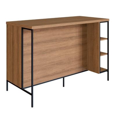 Mesa Ilha Gourmet 131 Cm 2 Portas P1035 Grafite Mell Pp Milani Store