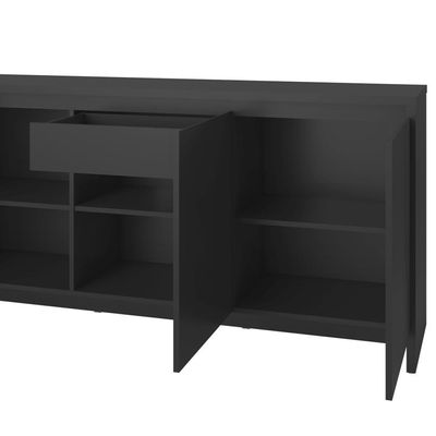 Balcao Buffet 50523 03 Portas 160cm Preto Dcasa