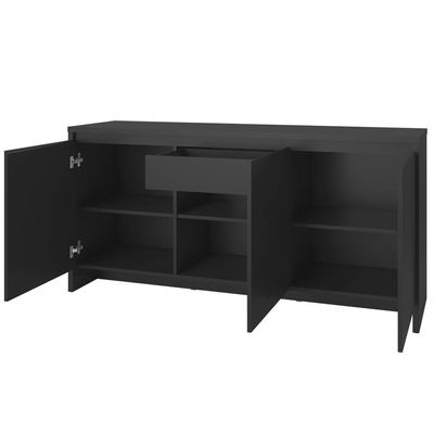 Balcao Buffet 50523 03 Portas 160cm Preto Dcasa