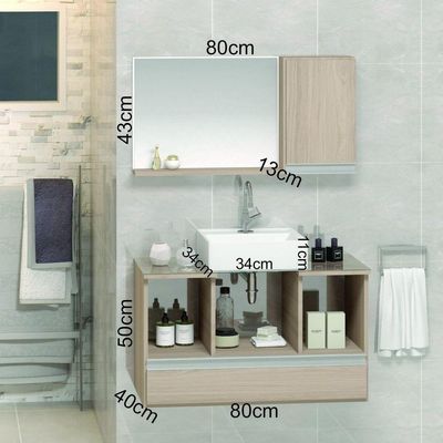 Conjunto Gabinete Venus 80cm Madeirado Inteiro