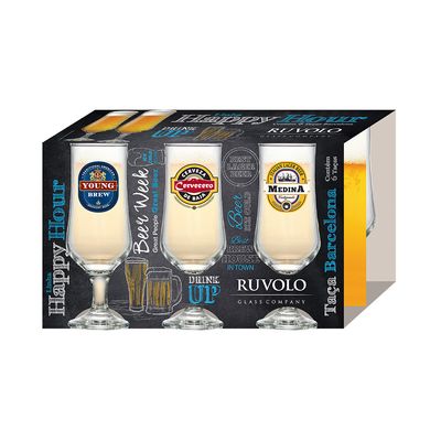 Jogo de Taças para Cerveja Ruvolo Barcelona 370ml 6 Peças