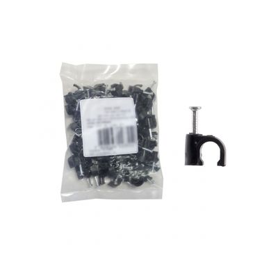 FIXA FIO P/CABO C/PREGO ACO PR 07MM 100 PCS