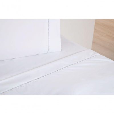 Jogo De Lençol Versatile Ponto Palito Completo 3 Peças Solteiro Micropercal branco