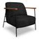 Poltrona Decorativa Eros Linho Bouclê Com Base De Ferro Preto SSX Multicoisas Preto
