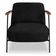 Poltrona Decorativa Eros Linho Bouclê Com Base De Ferro Preto SSX Multicoisas Preto