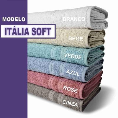 6 Toalhas Grande Super Felpudas E Grossa Algodão 80x150 Itália Soft Beka Bege Bege