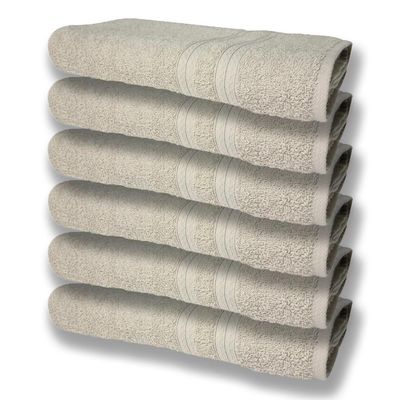 6 Toalhas Grande Super Felpudas E Grossa Algodão 80x150 Itália Soft Beka Bege Bege