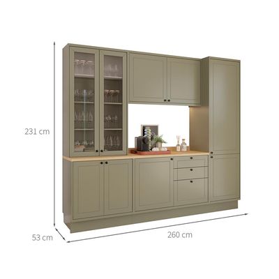 Cozinha Compacta Évora 10 PT Verde Hill