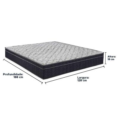 Cama Box Baú Branco E Colchão Airtech 150 Espuma D45 Viúvo Ortobom