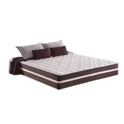 Cama Box Casal 138 Tecido Marrom Com Colchão Little Angel Bello Box Mola Superlastic 62x138x188
