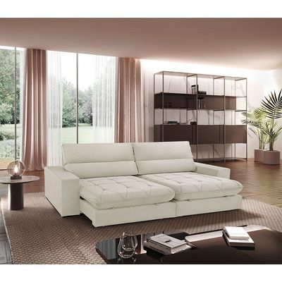 Sofá Aspem Linho 02 Módulos De 120cm B25cm Meu Sofá Online A302 Linho Branco