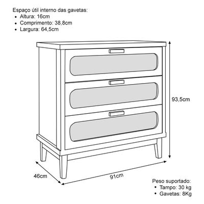 Kit Quarto Infantil Cama Luna Com Organizador Escada E Cômoda Isa - Branco - Branco