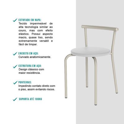 Conjunto Sala De Jantar Com Mesa E 2 Cadeiras 2999 Carraro