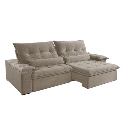 Sofá Nivus Veludo 02 Módulos De 120cm B25cm Meu Sofá Online B002 Veludo Capuccino