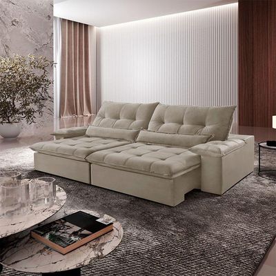 Sofá Nivus Veludo 02 Módulos De 120cm B25cm Meu Sofá Online B002 Veludo Capuccino