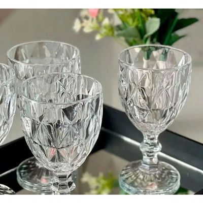 Jogo 6 Taças Vidro Cristal 235ml