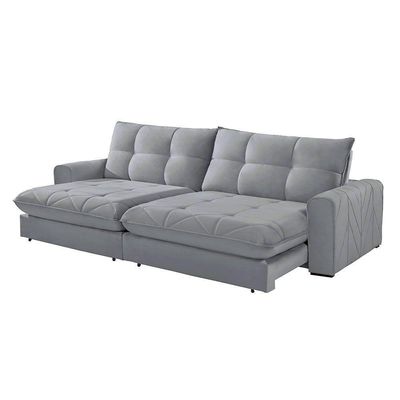 Sofá Firenze Linho 02 Módulos De 100cm B25cm Meu Sofá Online A230 Linho Cinza
