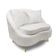 Poltrona Decorativa Orgânica Pé Ferro Dou Zaya Bouclê C05 Off White