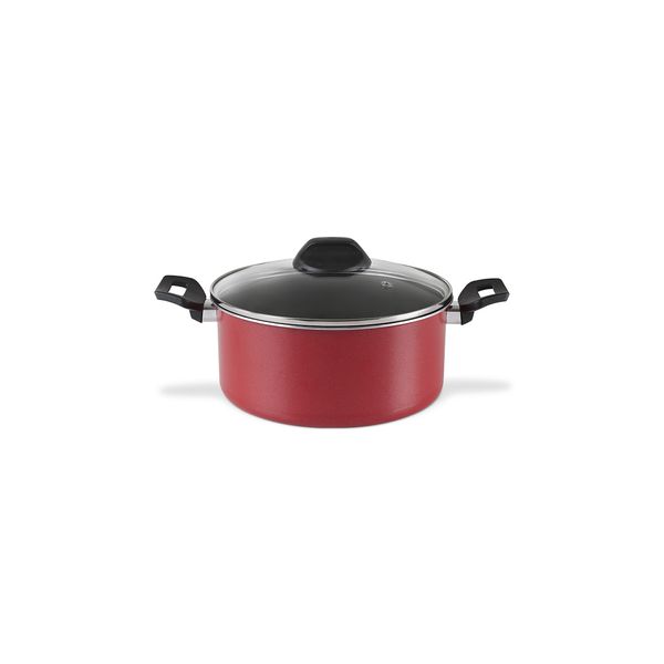 Caçarola Brinox Garlic Antiaderente 24cm 4,3L Vermelha