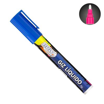 Caixa Caneta Giz Líquido 6mm 4g Evoke Com 12 Unidades Brw Azul Royal