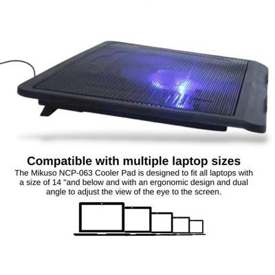 Suporte Notebook Cooler Gamer Led Ergonomico Base Refrigerado Ventilador Silencioso Usb Preto