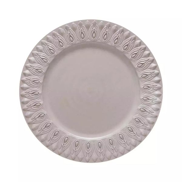 Sousplat em Plástico Copa&Cia Jonico Taupe Única Cinza 36cm