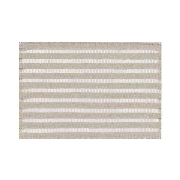 Jogo Americano Copa e Cia Trama Sintética Design Rayas Taupe Bege 30x45cm 1 Peça Jogo Americano Copa e Cia Trama Sintética Design Rayas Taupe Bege 30x45cm 1 Peça