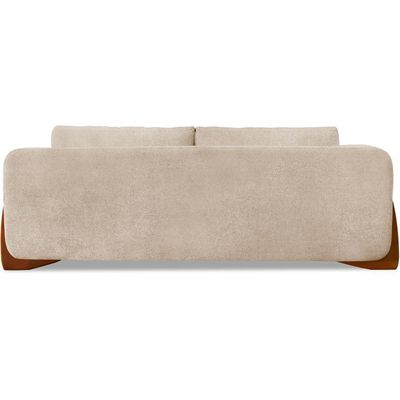 Sofa Jolie 3 Lugares 230cm Pes Boomerang Linho Boucle 3301 Ezz 3301