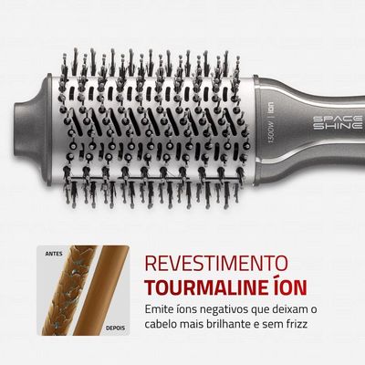 Escova Secadora Space Shine Mondial Grafite 1300W ES-20 Bivolt