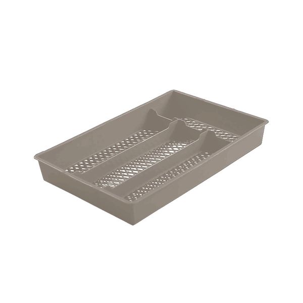 Porta Talheres Organizador de Gavetas Plasvale Fendi Marrom em Polipropileno 32x21x4cm Porta Talheres Organizador de Gavetas Plasvale Fendi Marrom em Polipropileno 32x21x4cm