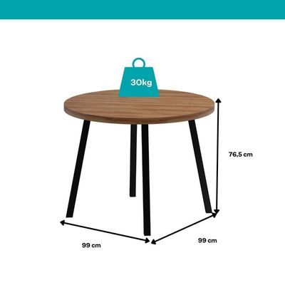 Conjunto Sala De Jantar 4 Cadeiras Dália Carraro Nogal Preto