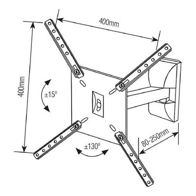 Suporte Brasforma Tv Articulado 10 A 55 Polegadas Sbrp130