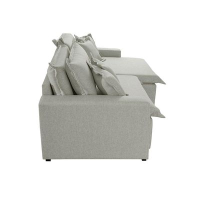 Sofá Montreal Veludo 2 Módulos De 100m B25cm Meu Sofá Online B026 Veludo Prata