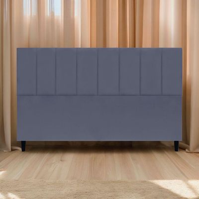 Cabeceira Decorativa Classic Para Cama King 195 Cm Suede Cinza Suede