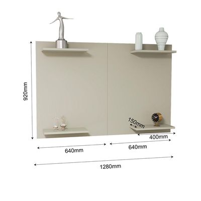 Painel Para TV Até 50 Pol Quartos E Salas Em MDF Off White