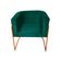 Kit 8 Poltronas Decorativa Sala De Estar Base De Ferro Cobre Veludo Verde