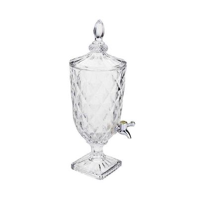 Suqueira Cristal 3l Dispenser De Vidro Bebidas Grande Agua Casamento Festa