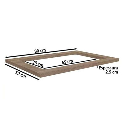 Tampo De Cozinha Modulado P- Balcão Cooktop E608 80cm Canela - Kappesberg