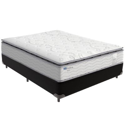 Cama Box Preto E Colchão Amsterdã Molas Ensacadas Casal Probel