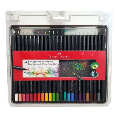 Lápis De Cor Faber-Castell Supersoft 24 cores